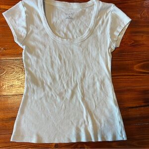 Pilcro Cream Short Sleeve Tee
